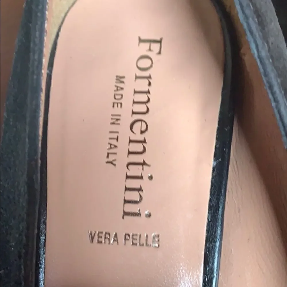 Vera Pelle Black Suede Shoes Sz 40 (10) NWOT